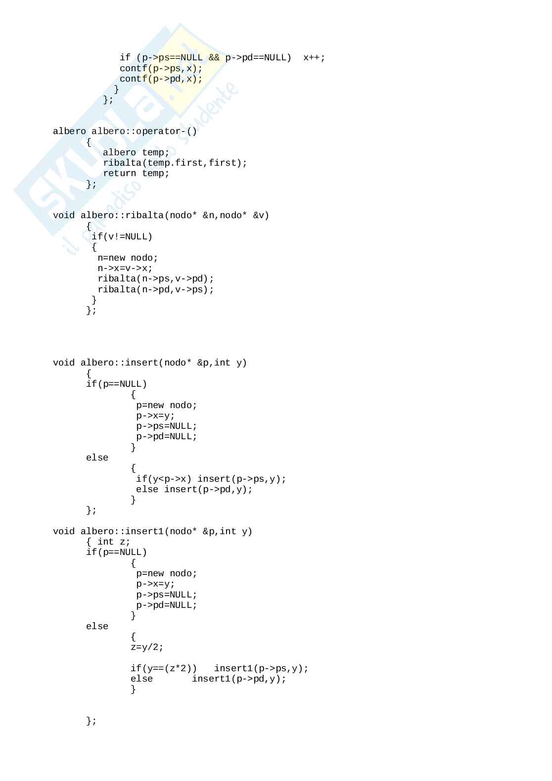 Programma C++: Albero (2) Pag. 6