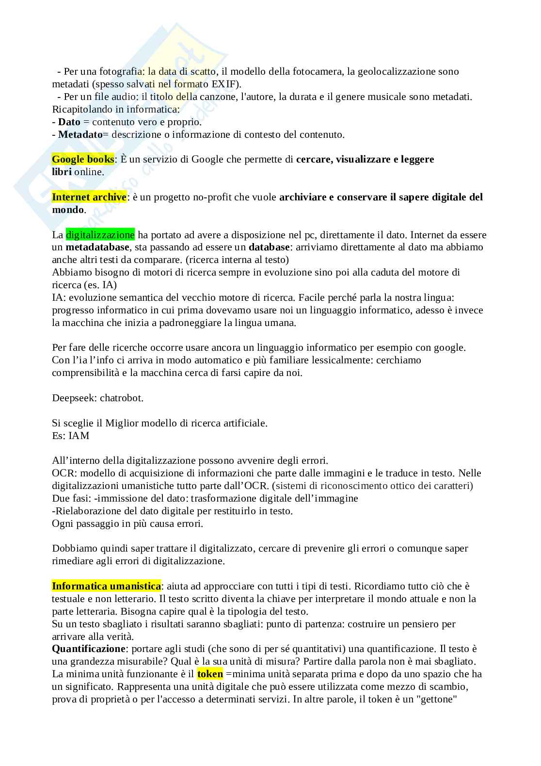 Appunti lezioni Abilità informatiche  Pag. 2