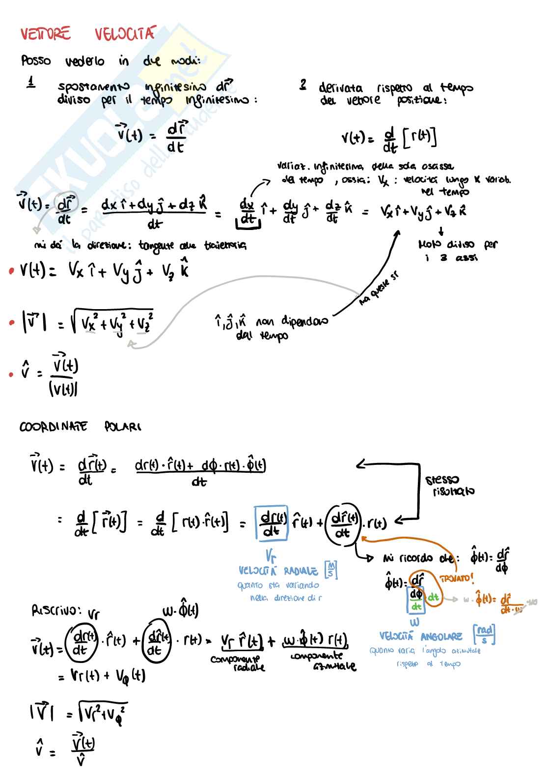 Appunti di Fisica generale - cinematica Pag. 6