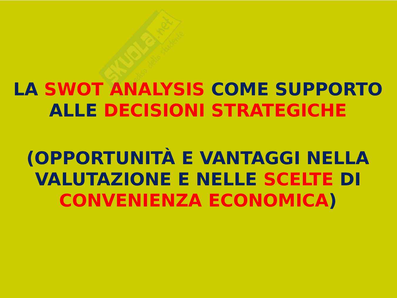 SWOT Analysis Pag. 1