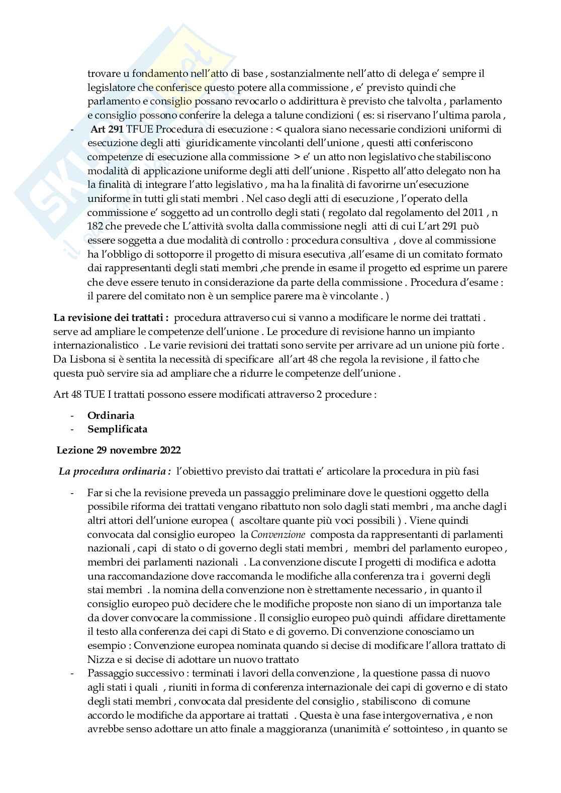 Diritto e istituzioni dell’Unione Europea  Pag. 11