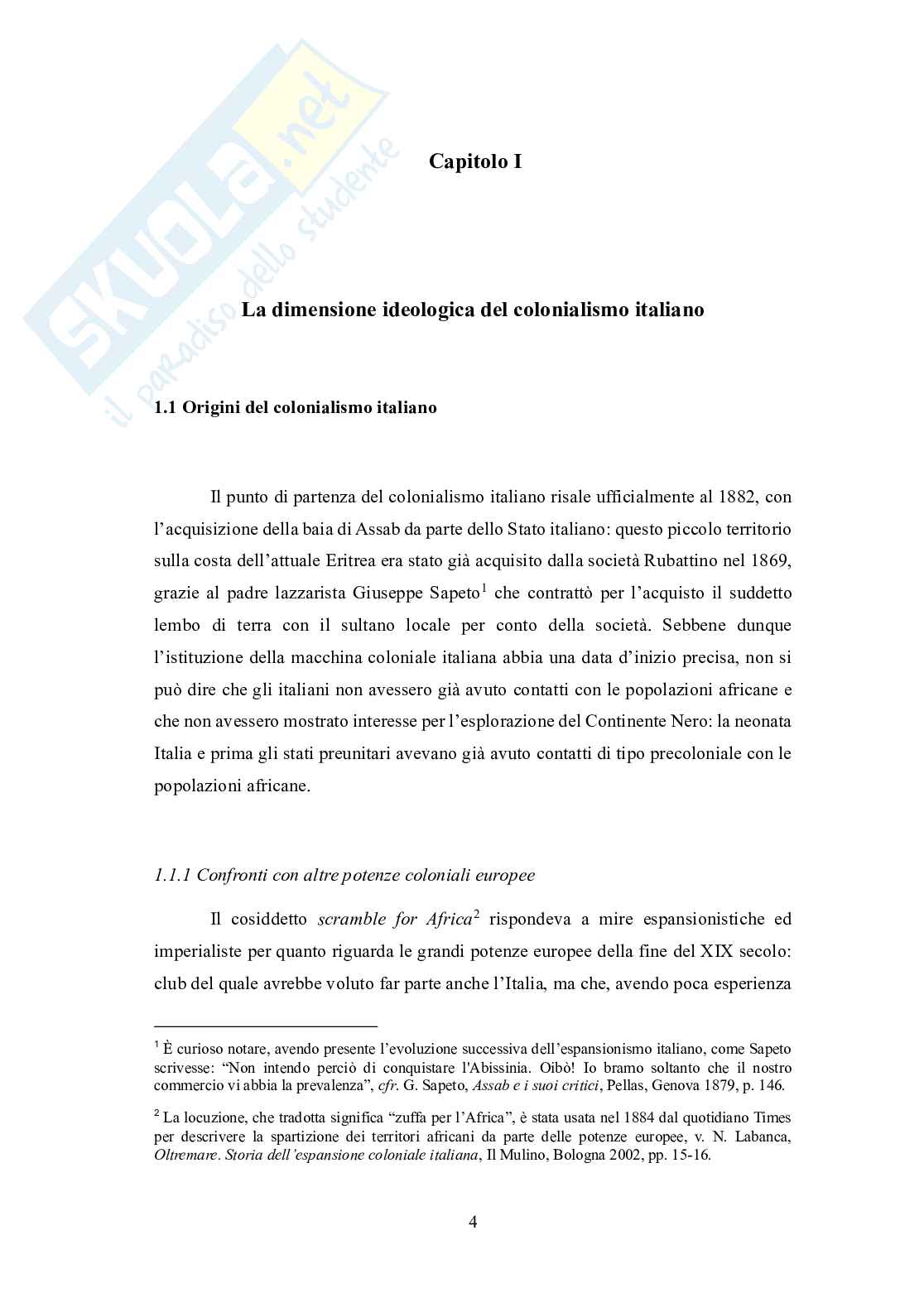 Colonialismo e decolonizzazione: l'occupazione italiana d'Etiopia Pag. 6
