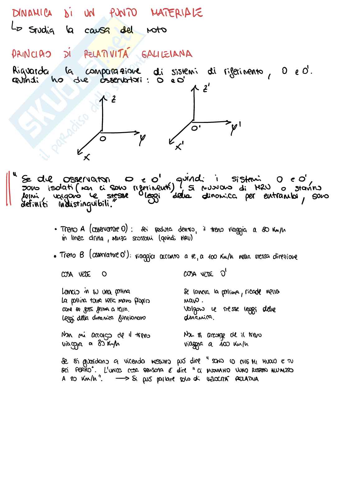 Appunti di Fisica generale - dinamica Pag. 1