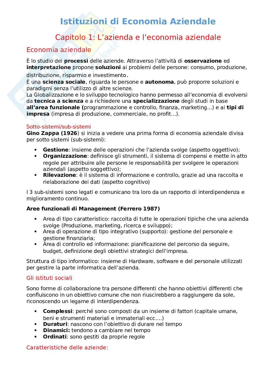 Economia aziendale Pag. 1