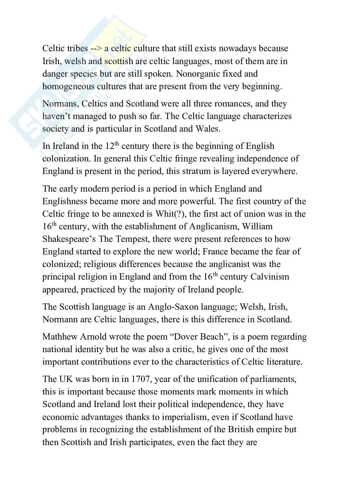 Appunti sul programma di Letteratura inglese Pag. 11