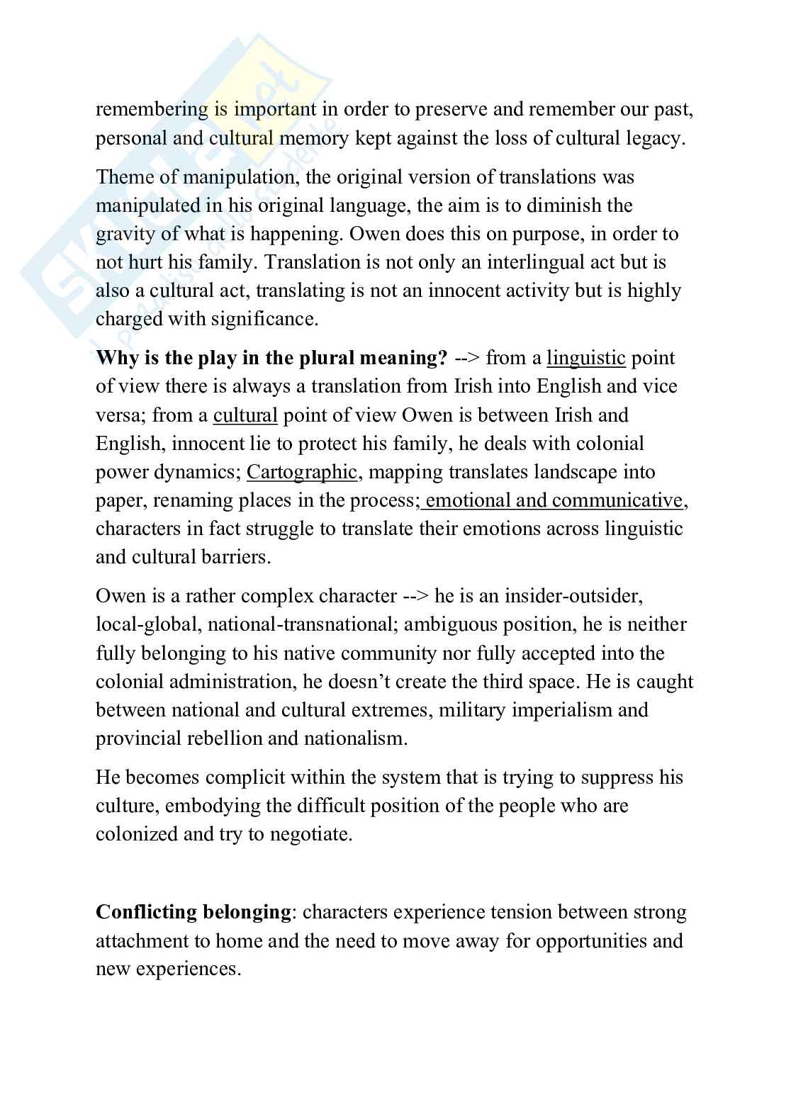 Appunti sul programma di Letteratura inglese Pag. 36