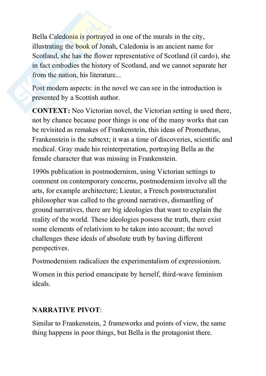 Appunti sul programma di Letteratura inglese Pag. 46