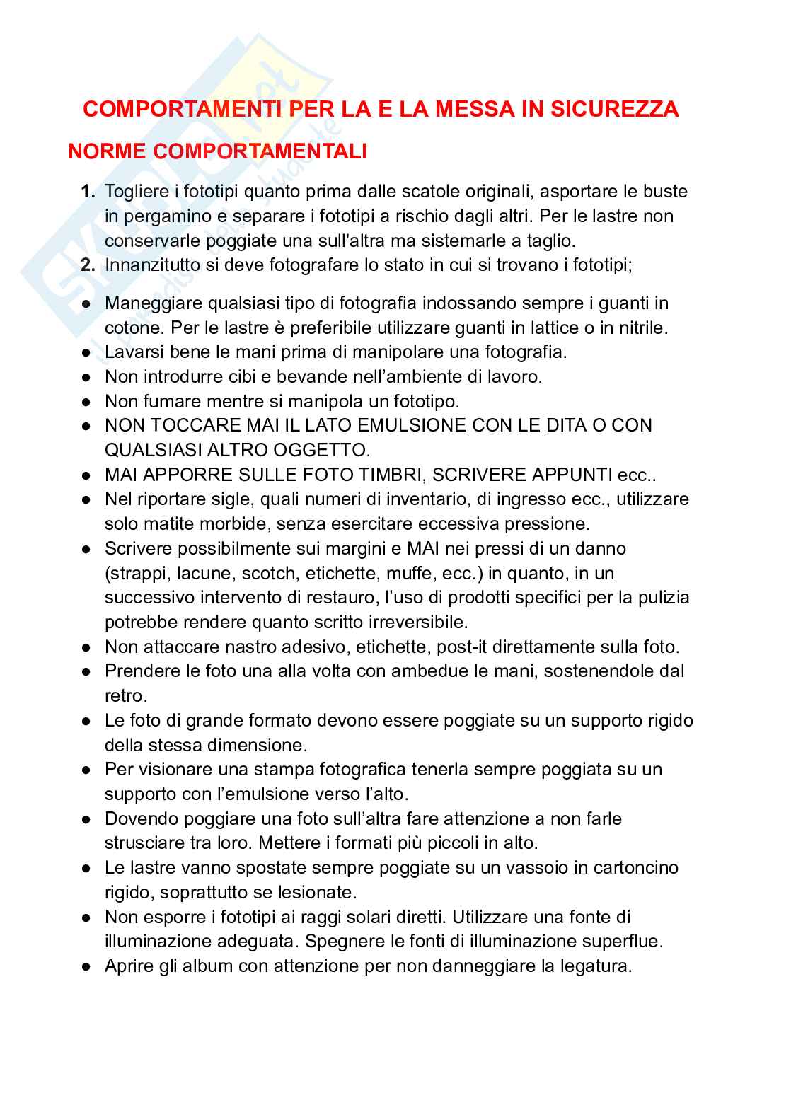 Appunti Metodologie di archiviazione e conservazione della fotografia Pag. 16