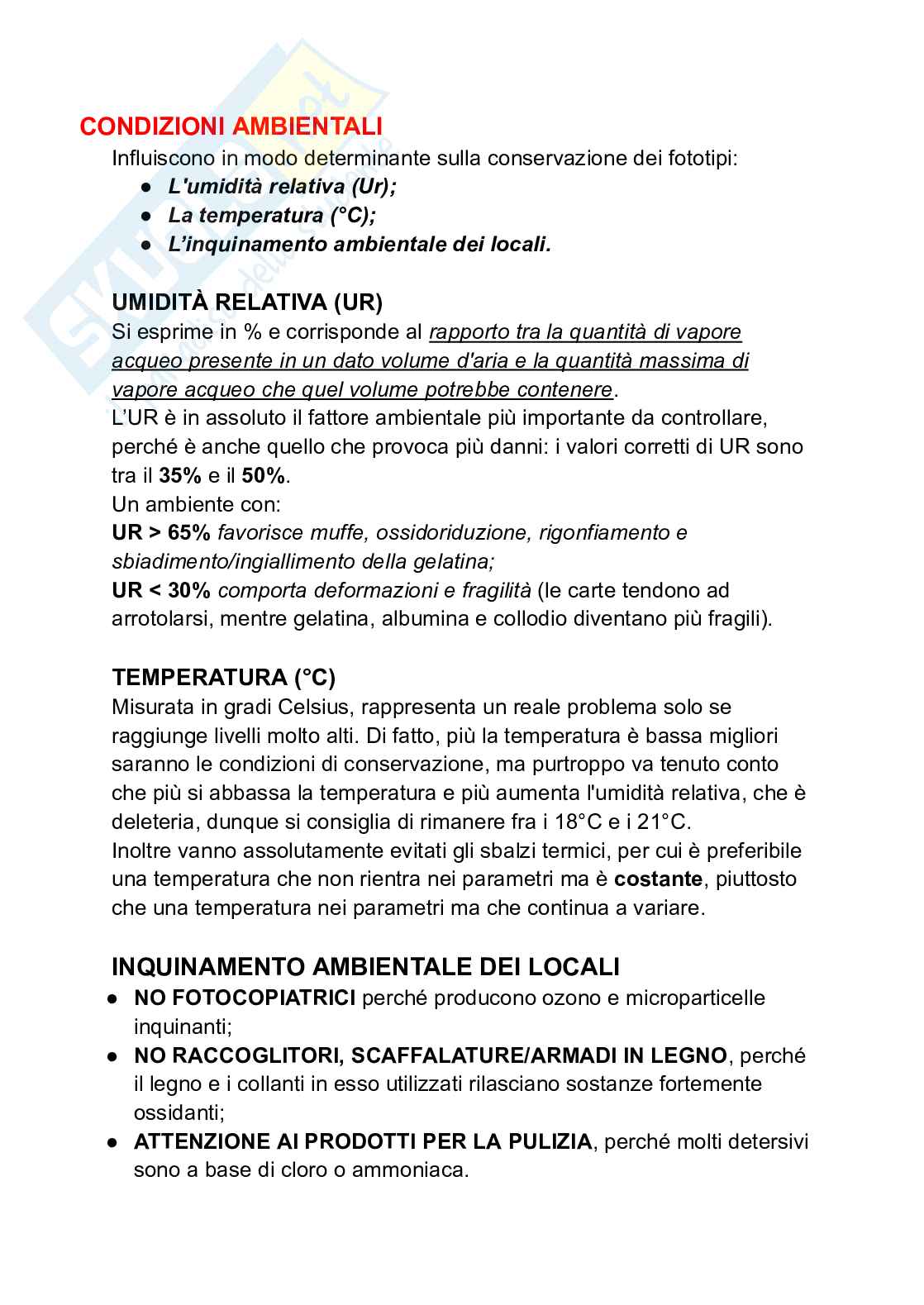 Appunti Metodologie di archiviazione e conservazione della fotografia Pag. 21