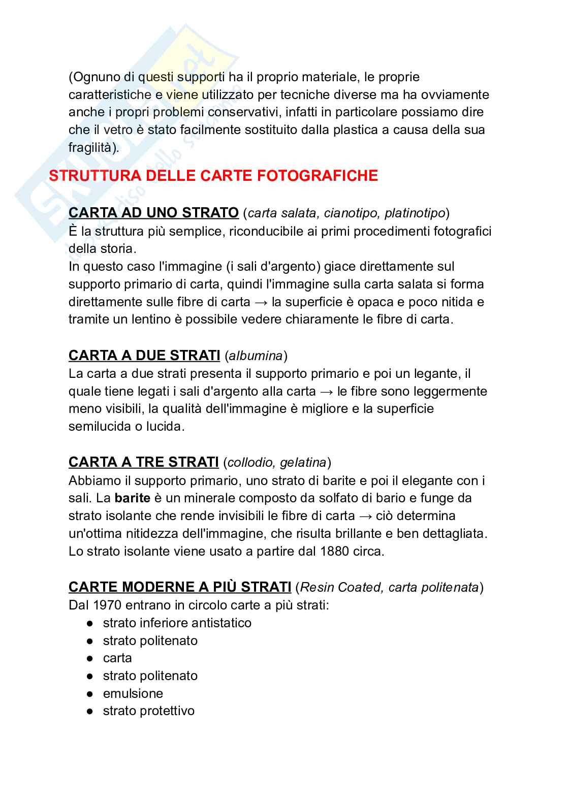 Appunti Metodologie di archiviazione e conservazione della fotografia Pag. 6