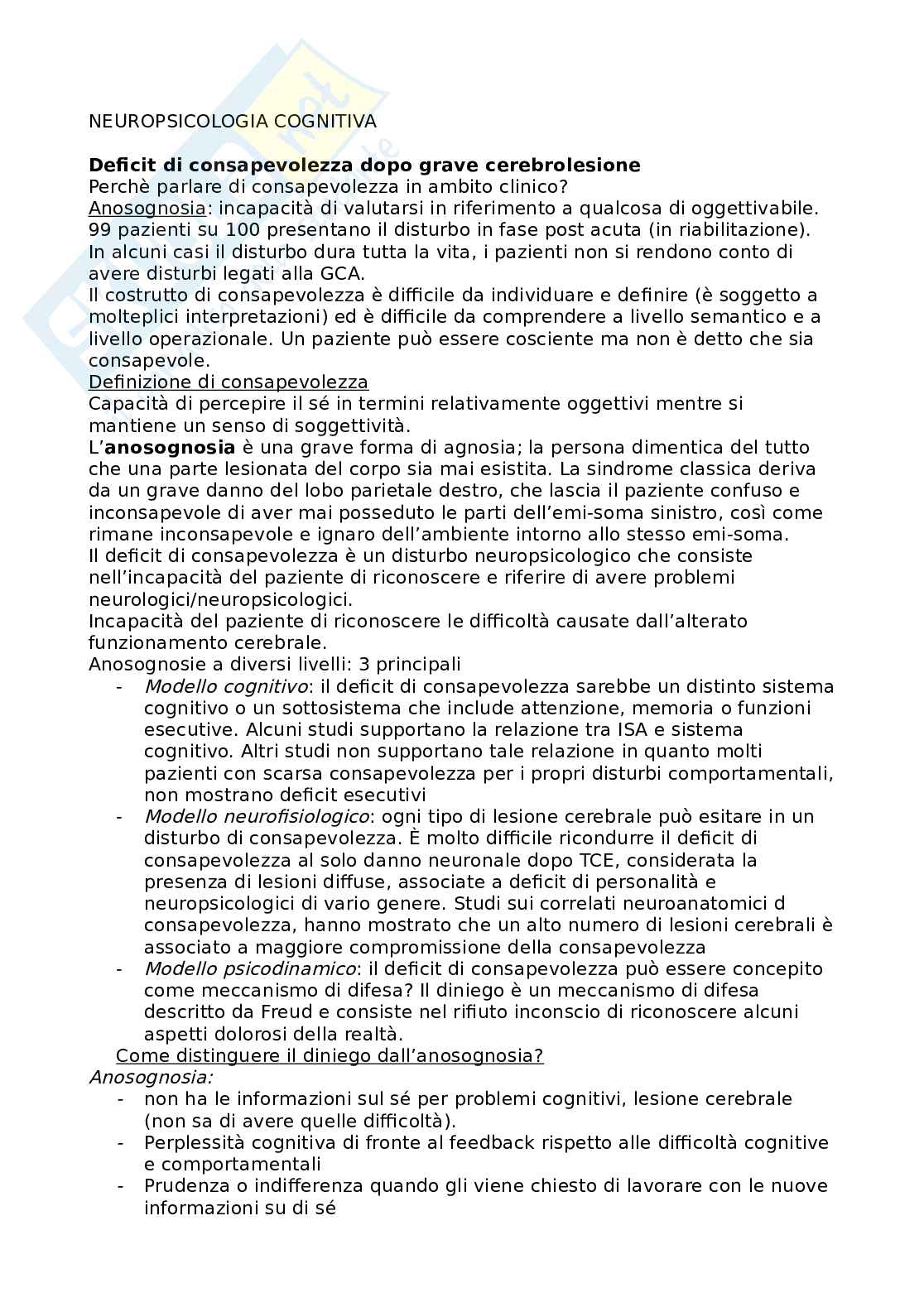 Neuropsicologia Pag. 1