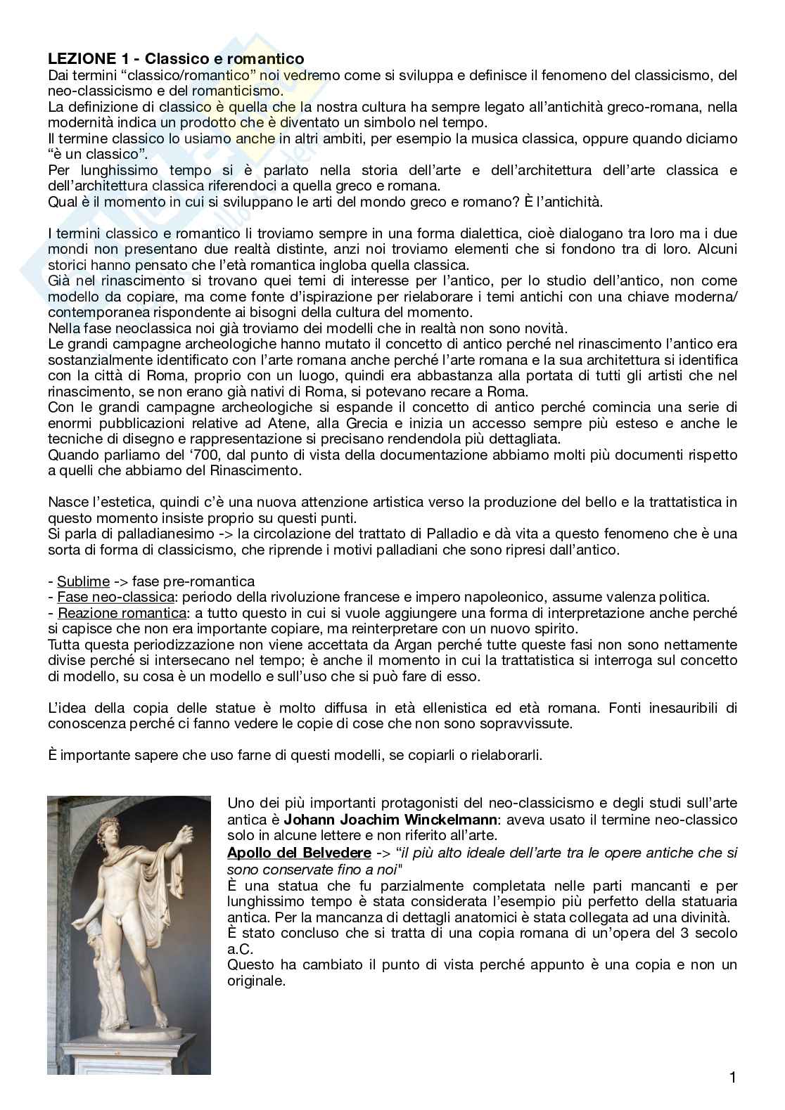 Appunti di Storia dell'arte Pag. 1