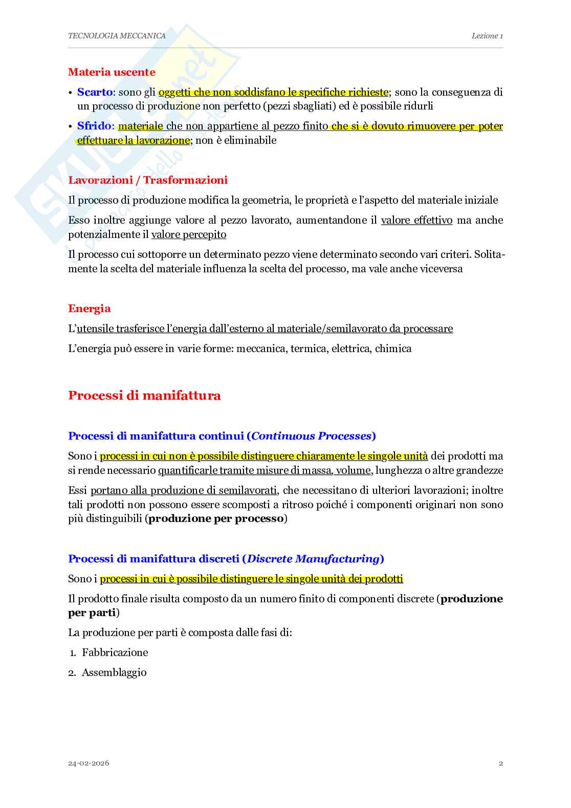 Appunti completi lezioni di Tecnologia meccanica - Parte 1 Pag. 6