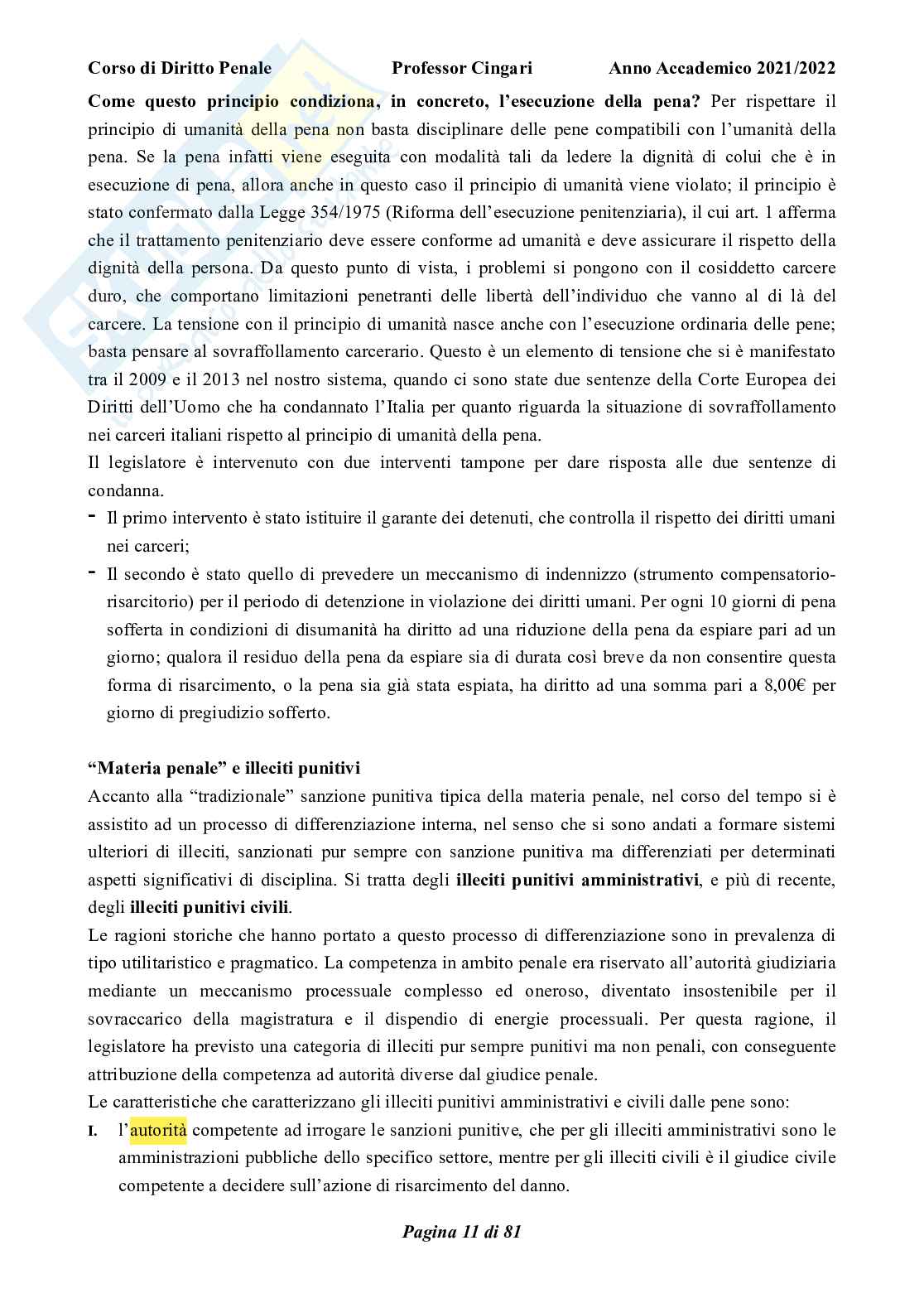 Riassunto esame Diritto penale, parte generale, Prof. Cingari Francesco, libro consigliato Corso di diritto penale, parte generale, Palazzo, Bartoli  Pag. 11