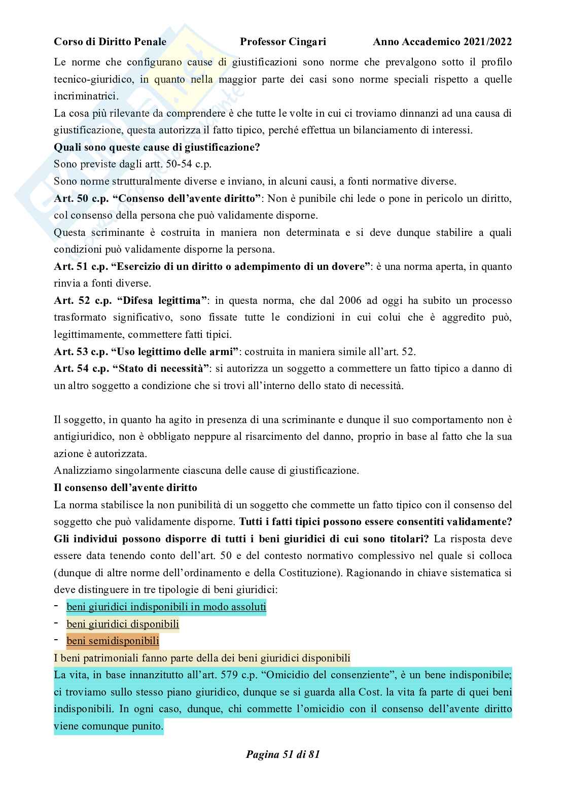 Riassunto esame Diritto penale, parte generale, Prof. Cingari Francesco, libro consigliato Corso di diritto penale, parte generale, Palazzo, Bartoli  Pag. 51