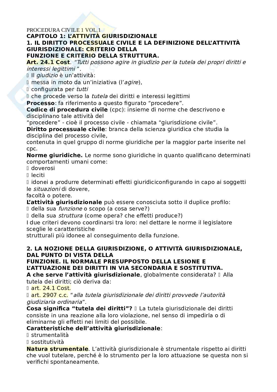 Schema di Diritto processuale civile Pag. 1