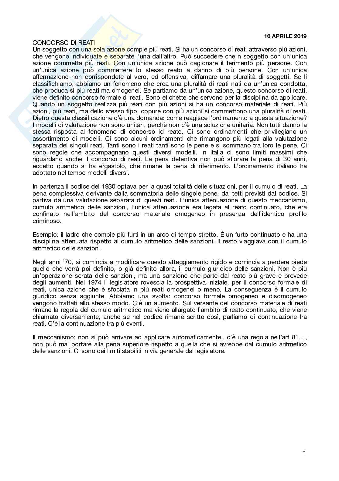 Diritto Penale I - parte 3 Pag. 1