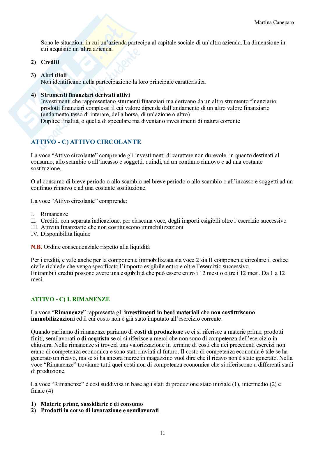 Ragioneria – Parte 1 – Teoria completa (bilancio, OIC, scritture) Pag. 11