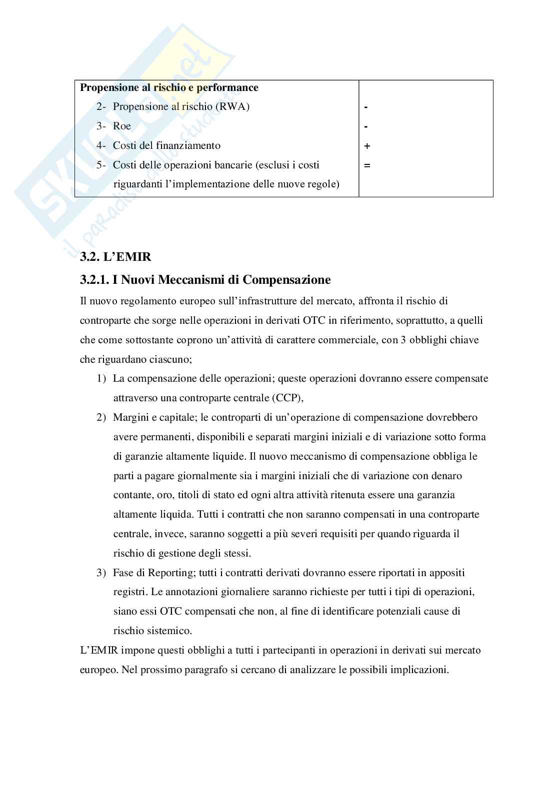 Effetti della regolamentazione sui modelli di business delle banche Pag. 31