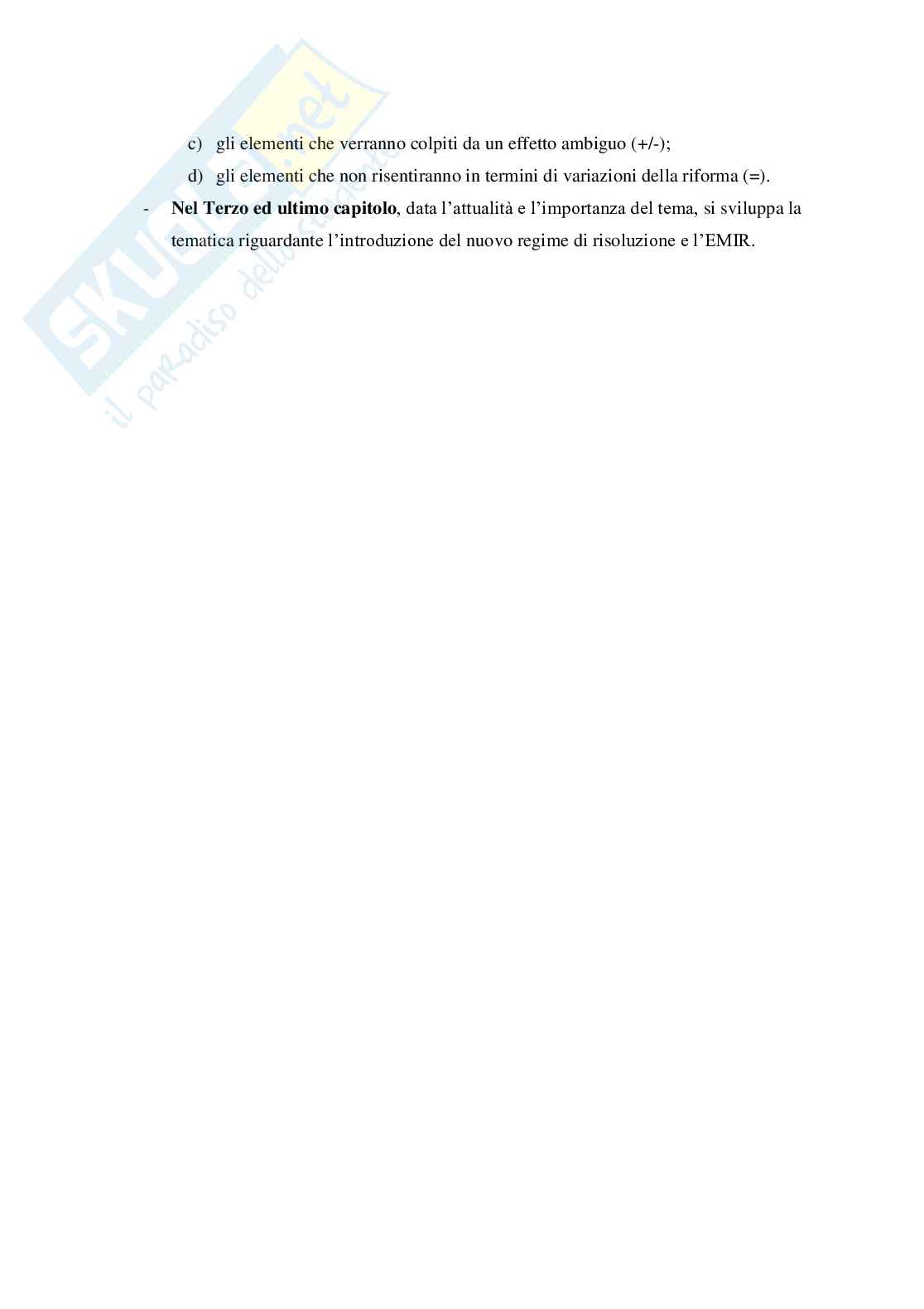 Effetti della regolamentazione sui modelli di business delle banche Pag. 6