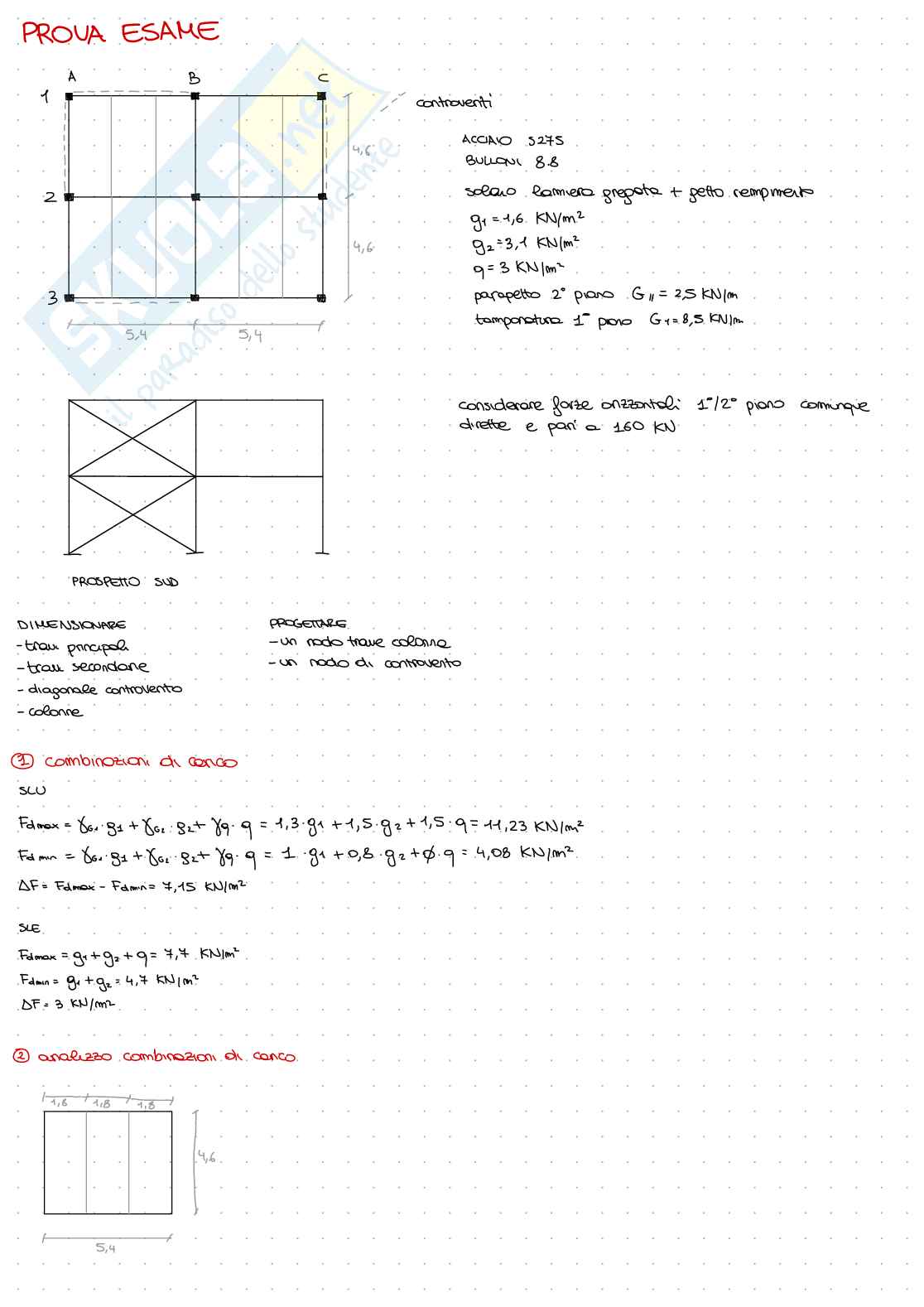 Prove d'esame Tecnica delle costruzioni - parte 1 Pag. 1