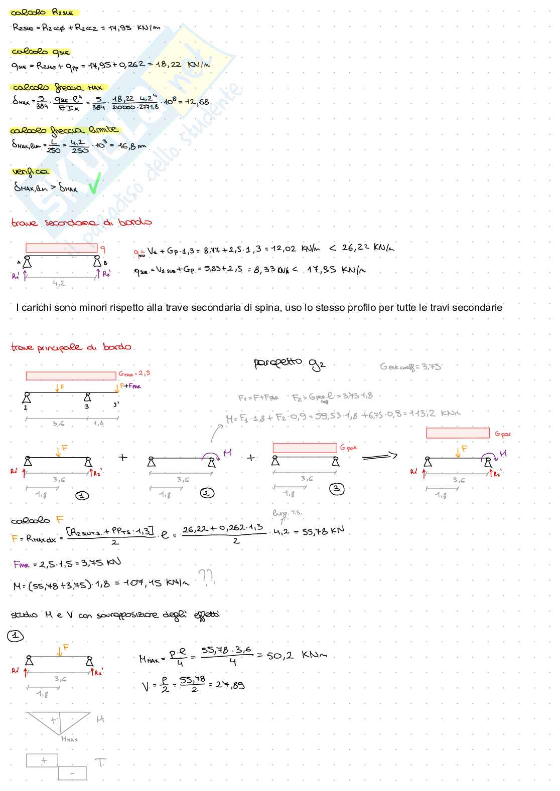 Prove d'esame Tecnica delle costruzioni - parte 1 Pag. 26