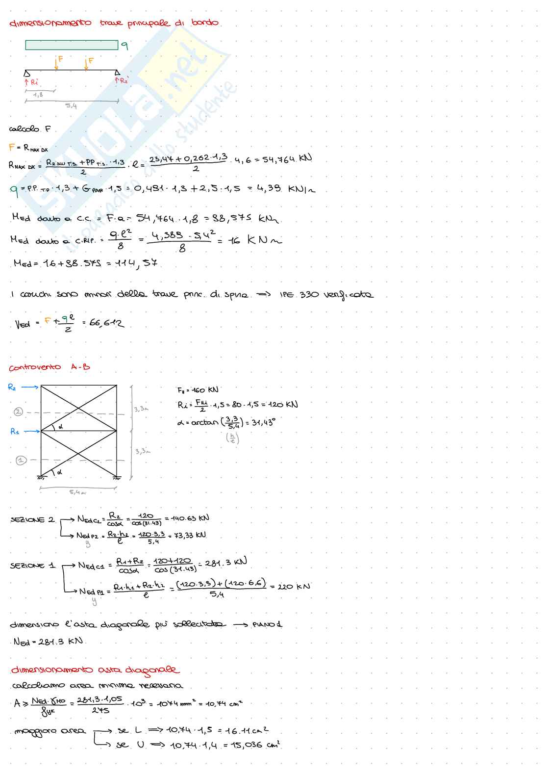 Prove d'esame Tecnica delle costruzioni - parte 1 Pag. 6