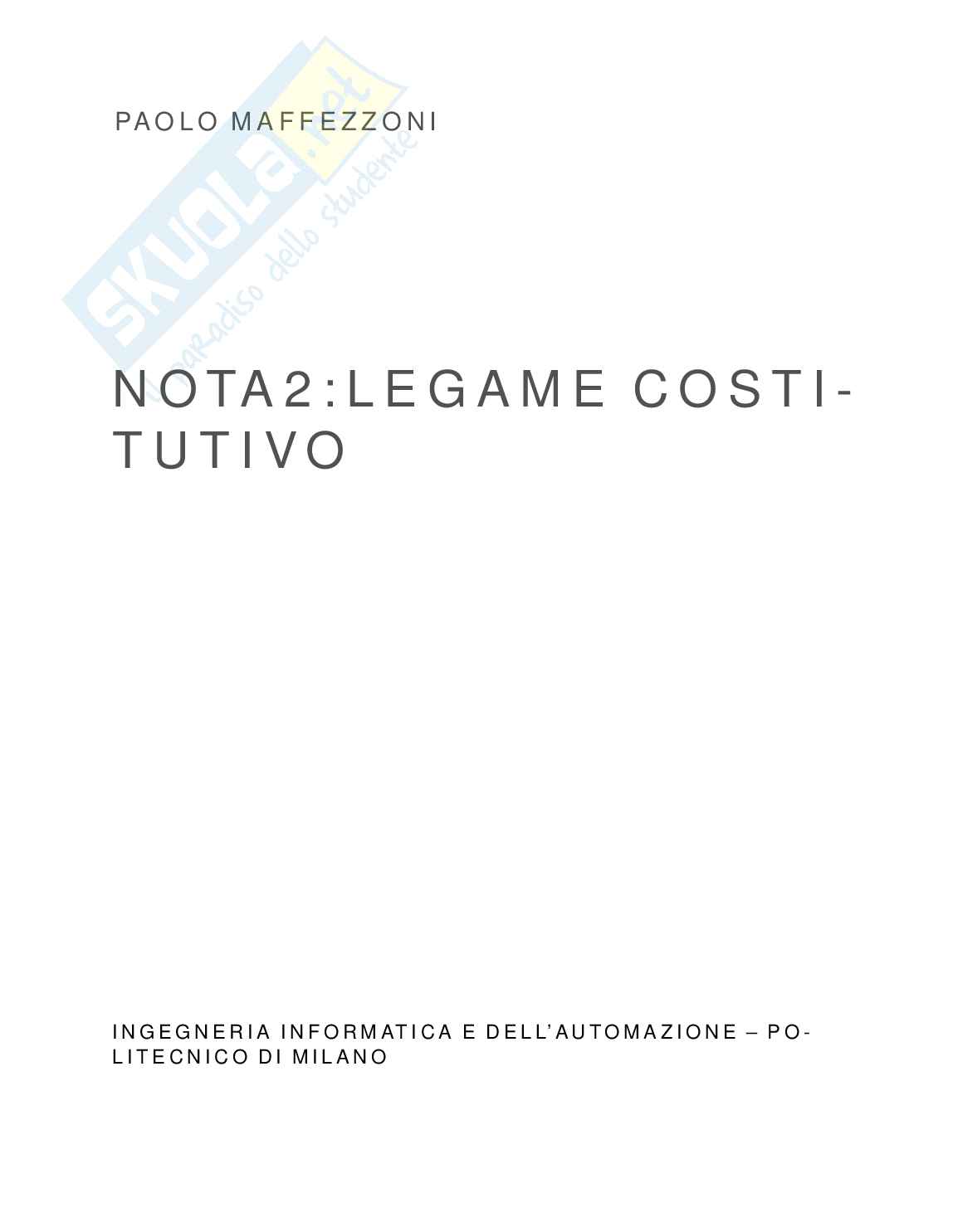 Analisi dei bipoli fondamentali e legami costitutivi: resistori e generatori - Elettrotecnica Pag. 1