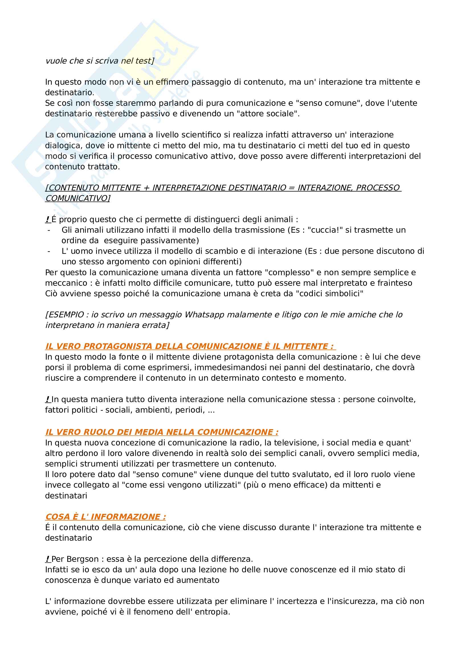 Sociologia della comunicazione Pag. 2