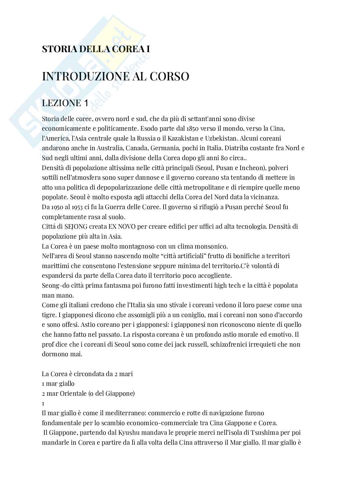 Storia della Corea Pag. 1