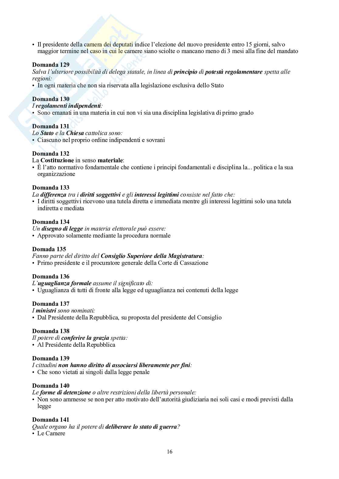 Diritto pubblico – Crocette del test di sbarramento con le 30 sempre ricorrenti Pag. 16
