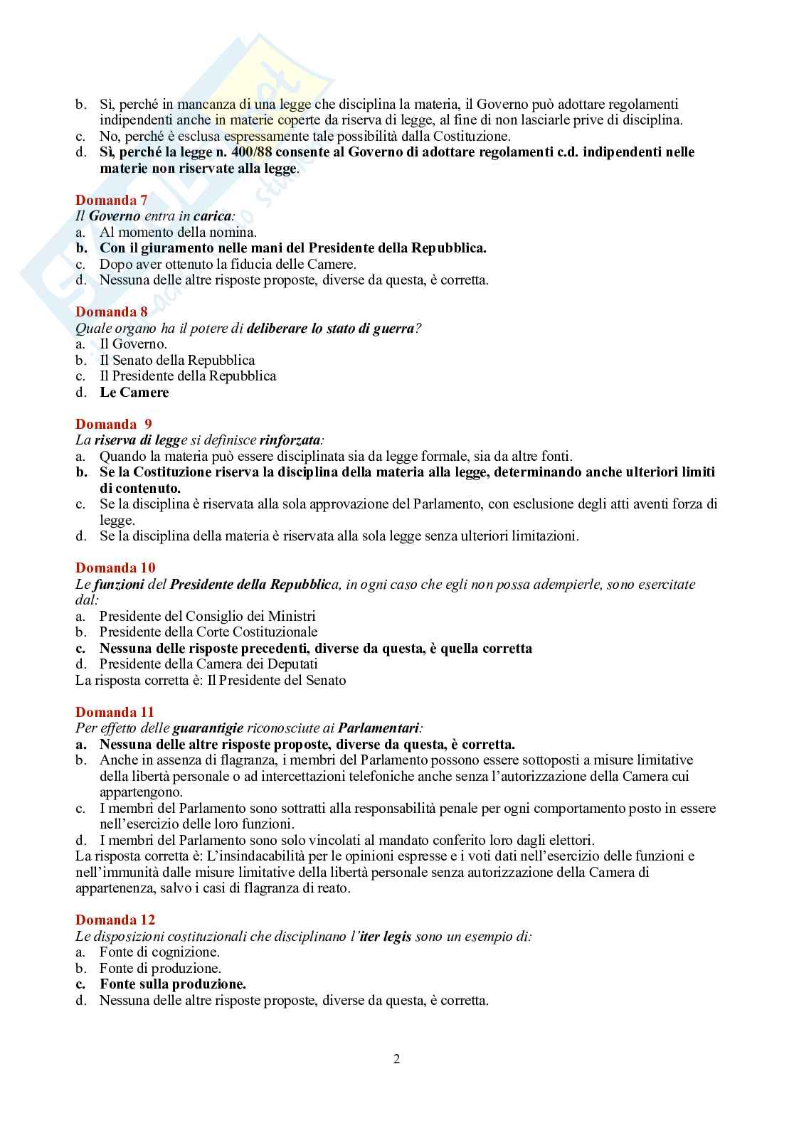 Diritto pubblico – Crocette del test di sbarramento con le 30 sempre ricorrenti Pag. 2