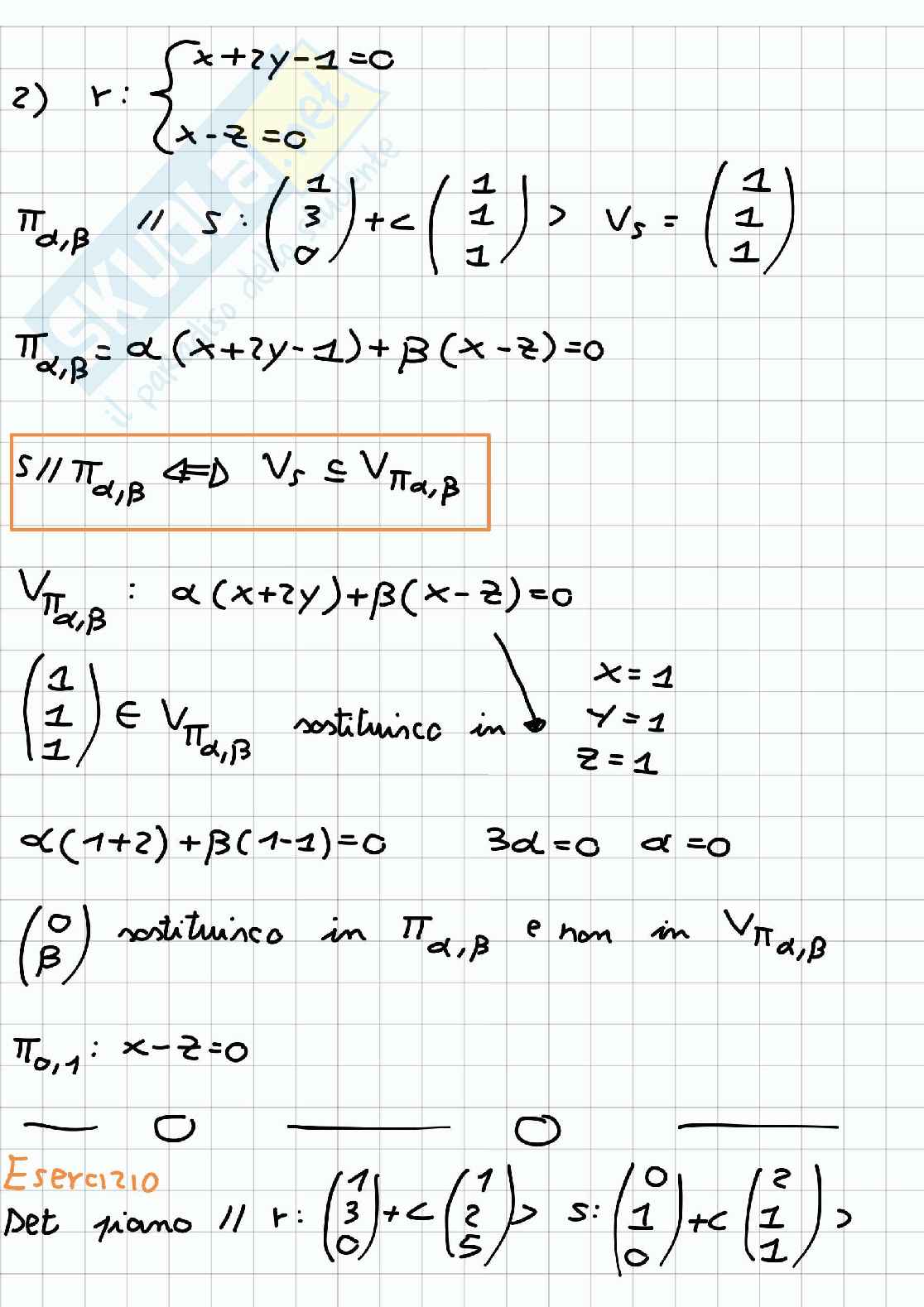 Esercizi Fondamenti di algebra lineare e geometria Pag. 36
