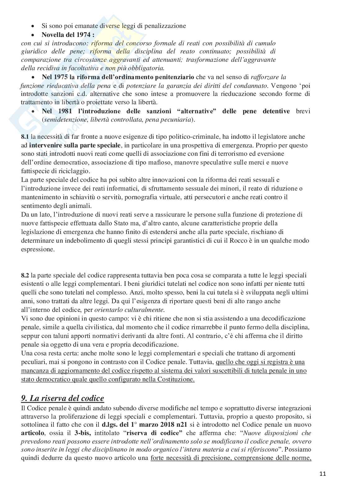 Riassunto esame Diritto penale, Prof. Manes Vittorio, libro consigliato Manuale di diritto penale, Manes Pag. 11