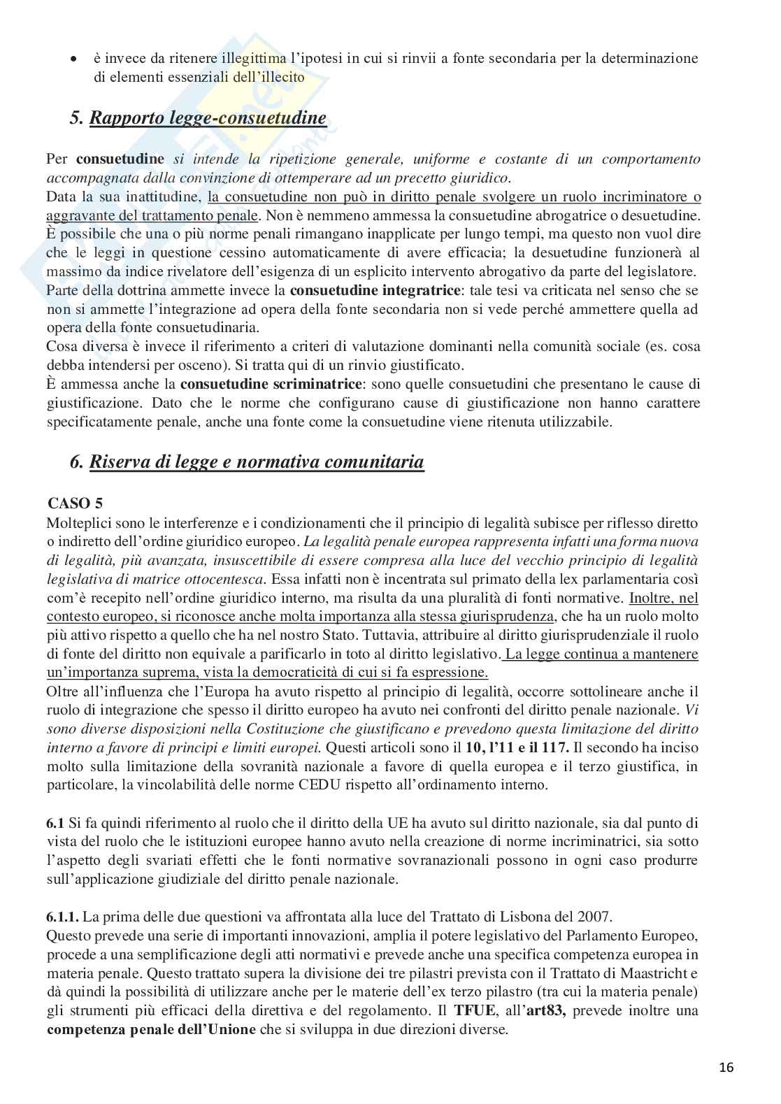 Riassunto esame Diritto penale, Prof. Manes Vittorio, libro consigliato Manuale di diritto penale, Manes Pag. 16