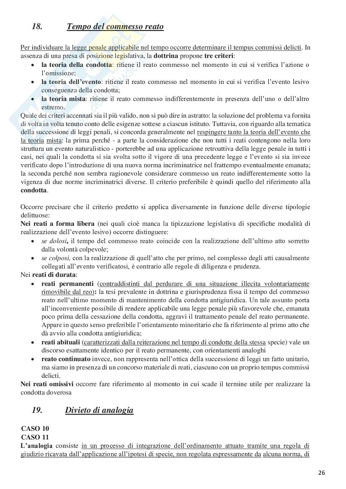 Riassunto esame Diritto penale, Prof. Manes Vittorio, libro consigliato Manuale di diritto penale, Manes Pag. 26