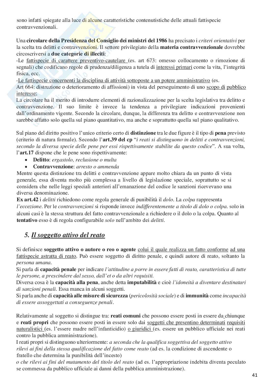 Riassunto esame Diritto penale, Prof. Manes Vittorio, libro consigliato Manuale di diritto penale, Manes Pag. 41