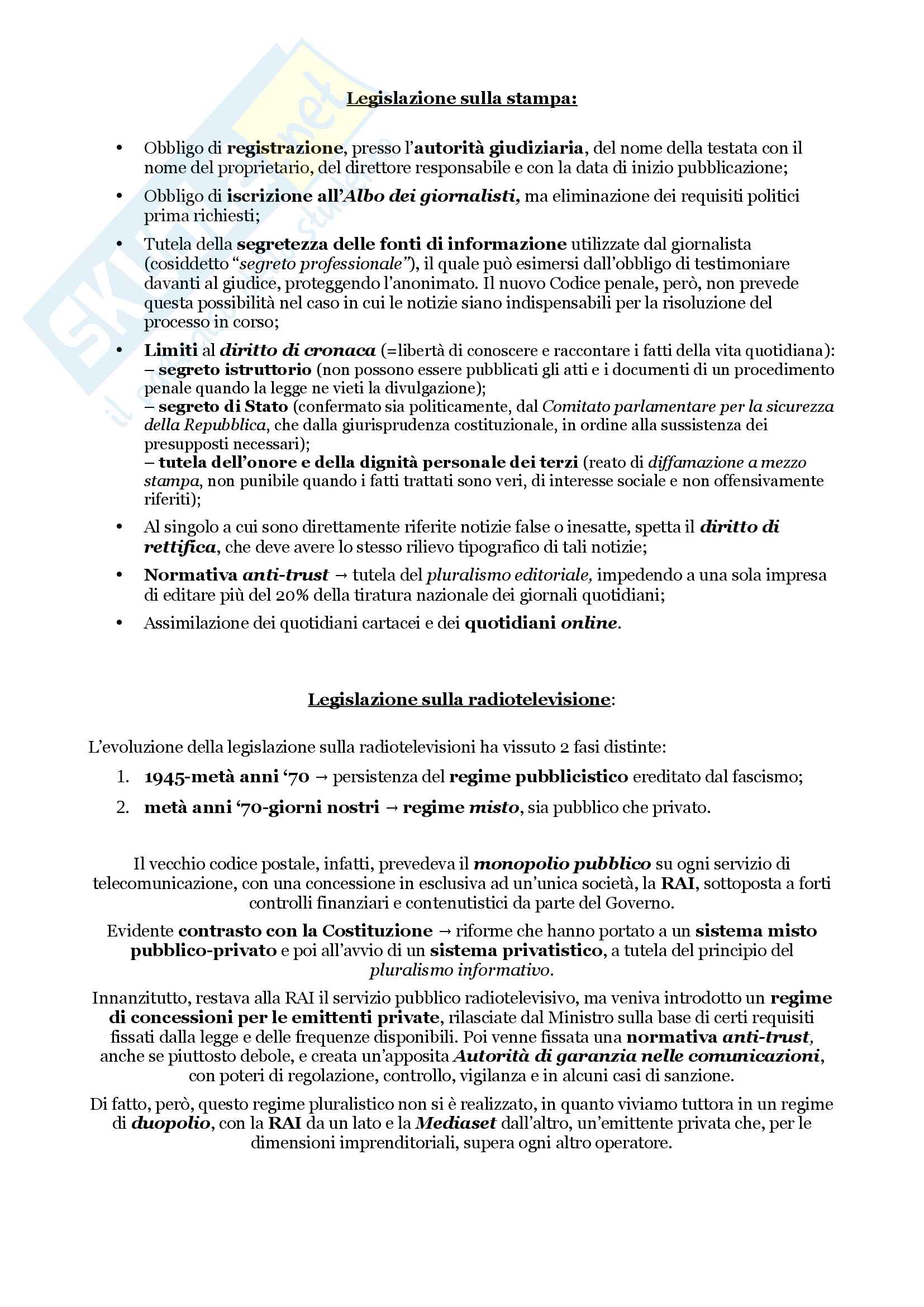 Schemi riassuntivi di istituzioni di diritto pubblico (libro di riferimento: Diritto costituzionale e pubblico, Carretti, De Siervo) Pag. 116