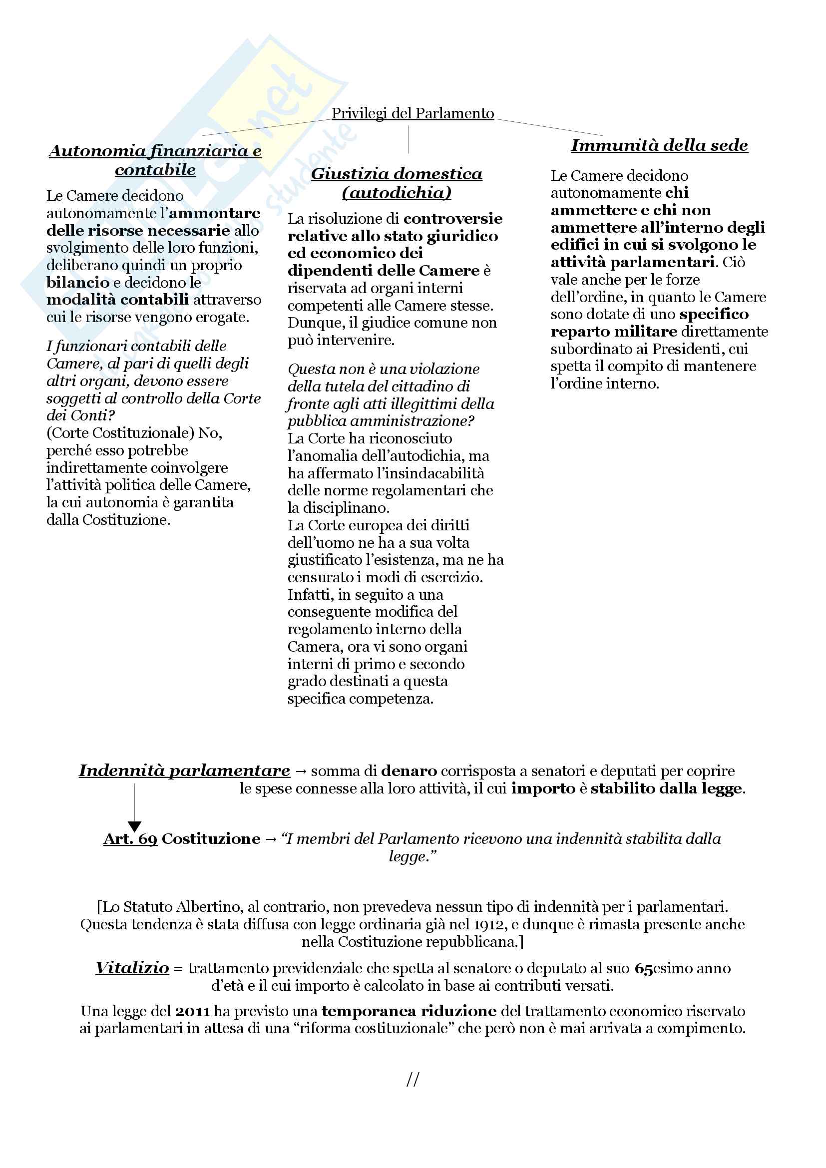 Schemi riassuntivi di istituzioni di diritto pubblico (libro di riferimento: Diritto costituzionale e pubblico, Carretti, De Siervo) Pag. 6