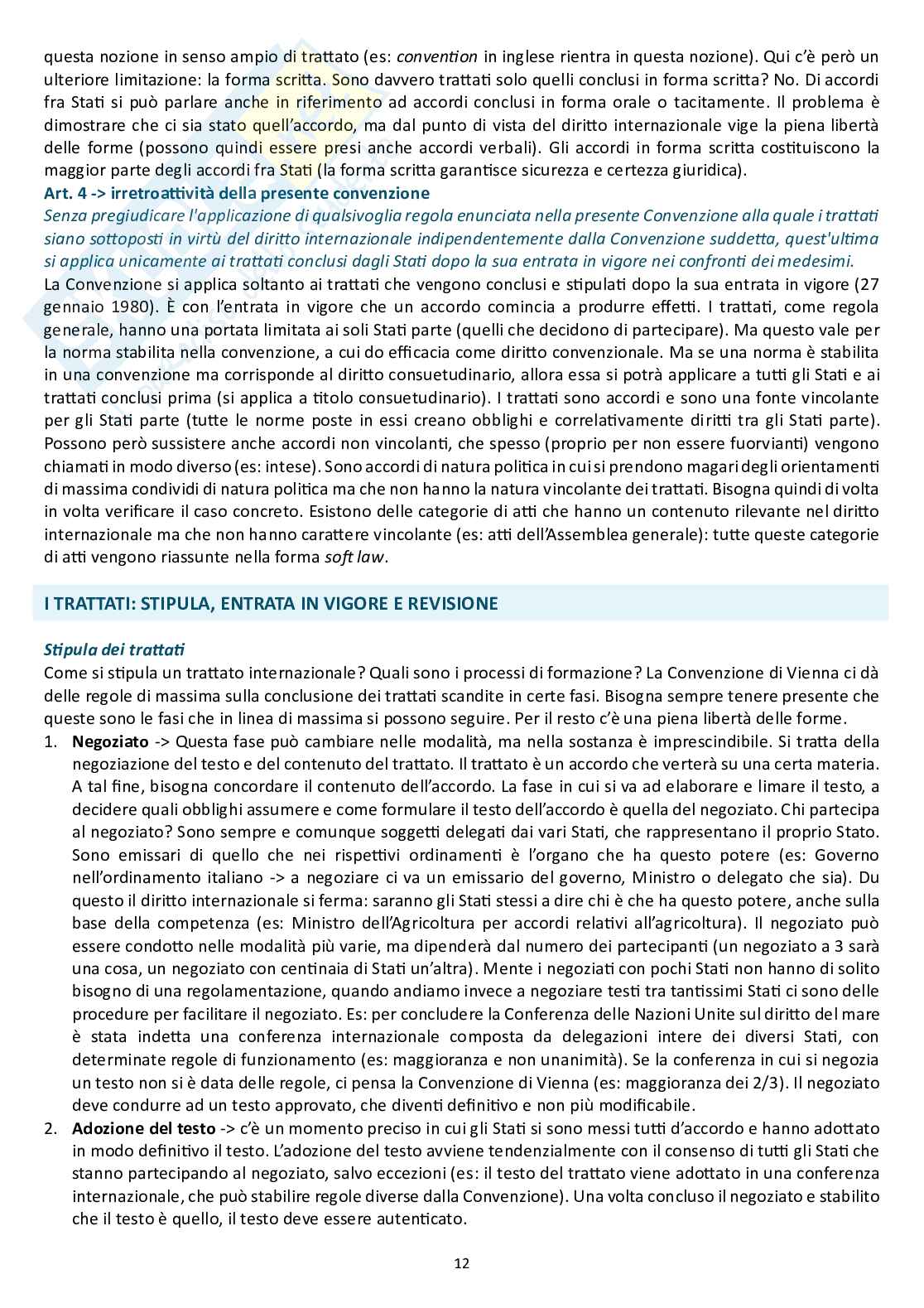 Appunti delle lezioni di Diritto internazionale - Fonti del diritto internazionale  Pag. 11