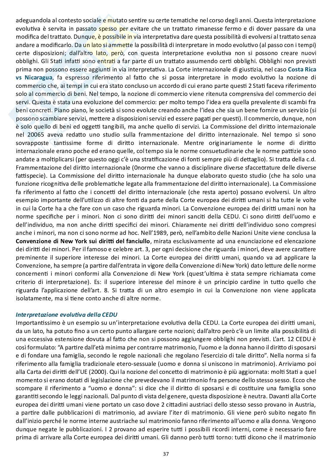 Appunti delle lezioni di Diritto internazionale - Fonti del diritto internazionale  Pag. 36