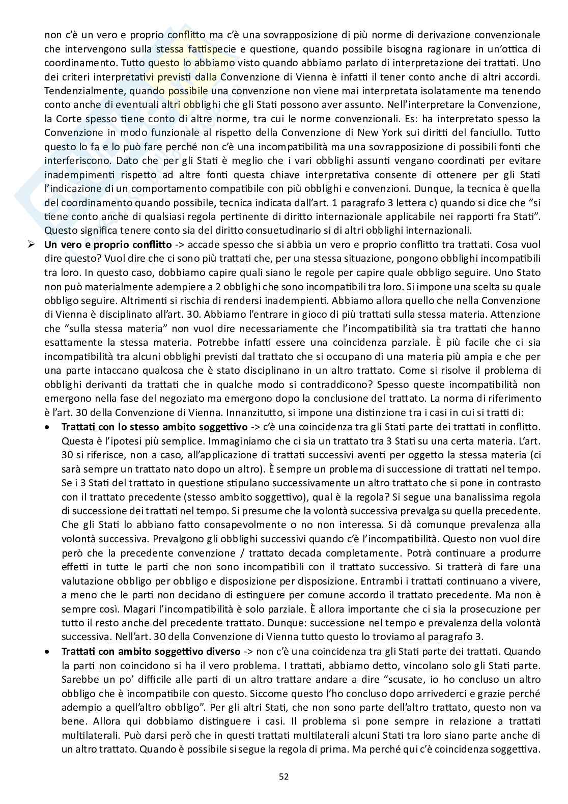 Appunti delle lezioni di Diritto internazionale - Fonti del diritto internazionale  Pag. 51