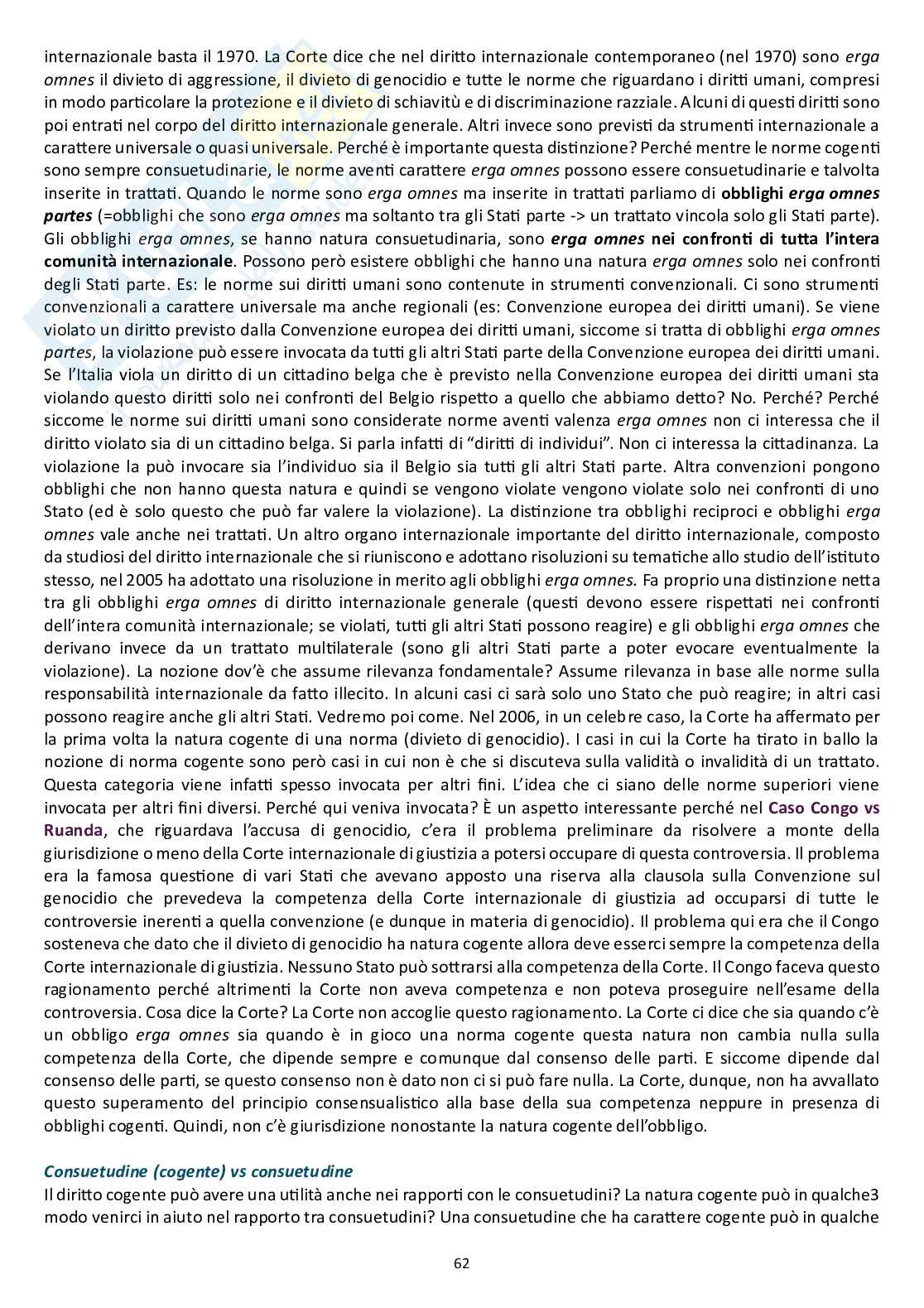 Appunti delle lezioni di Diritto internazionale - Fonti del diritto internazionale  Pag. 61
