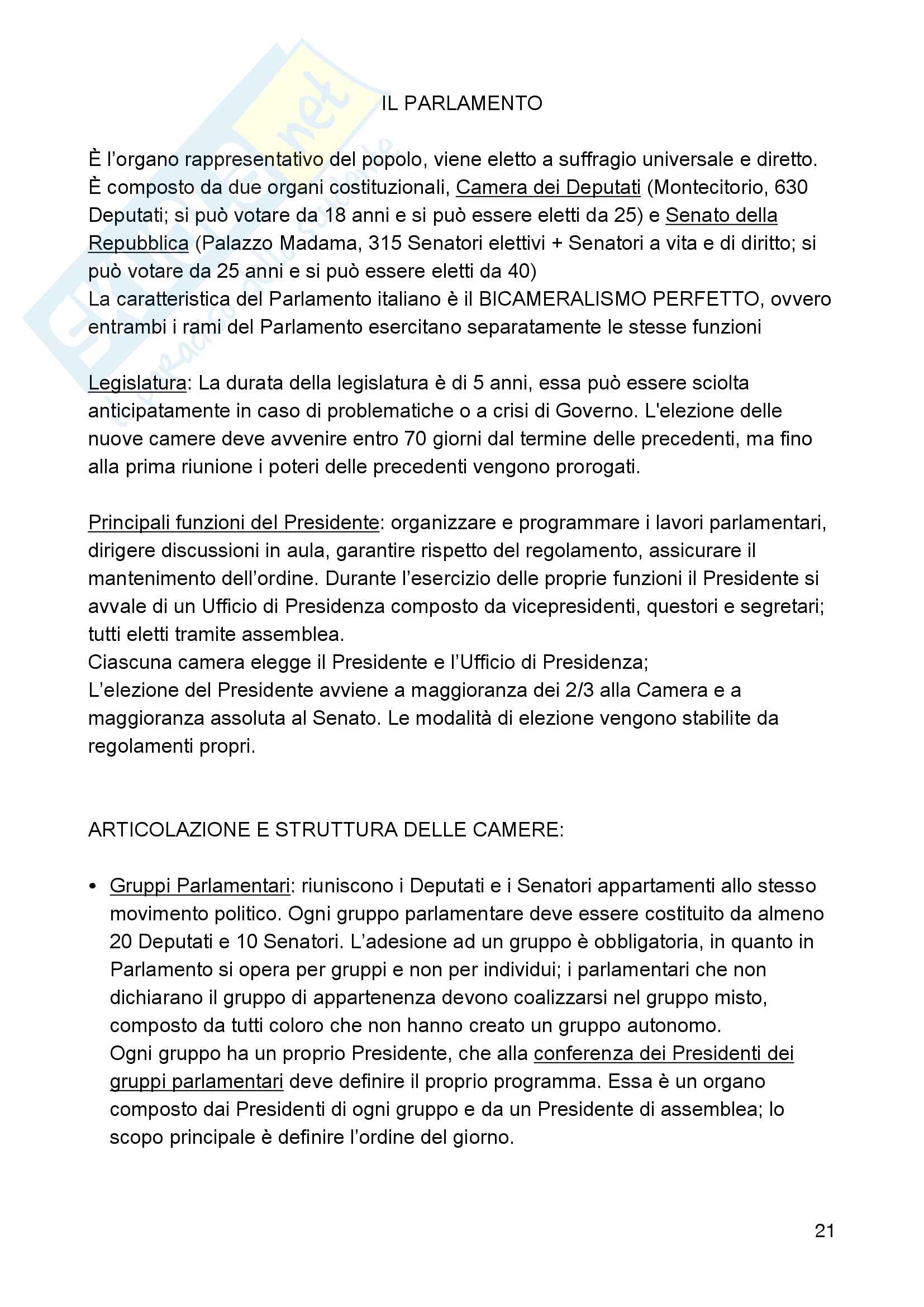 Riassunto dettagliato e aggiornato di Diritto Pubblico Pag. 21