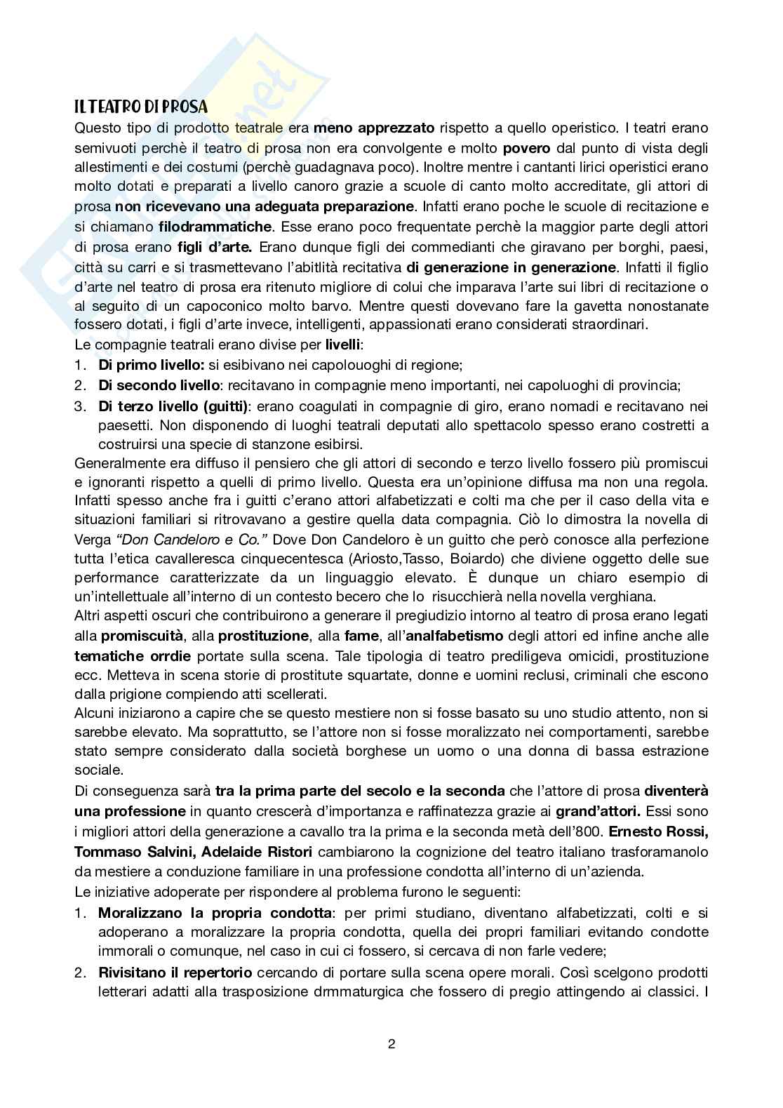 Appunti completi delle lezioni di Drammaturgia integrati con i libri  Pag. 2