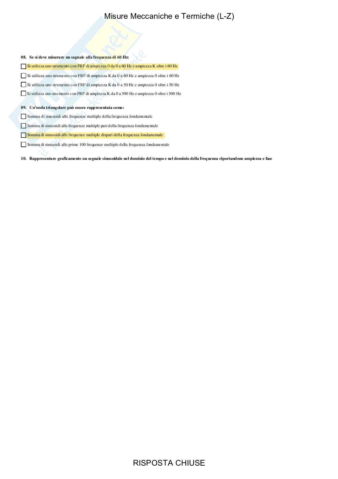 Misure meccaniche e termiche, LZ - Paniere compilato Pag. 11