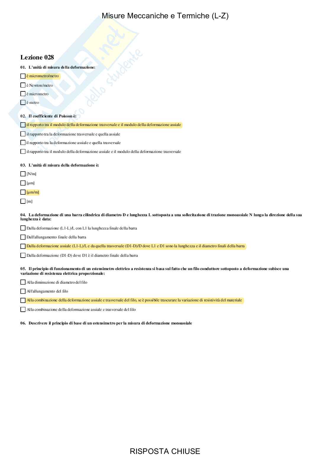 Misure meccaniche e termiche, LZ - Paniere compilato Pag. 36