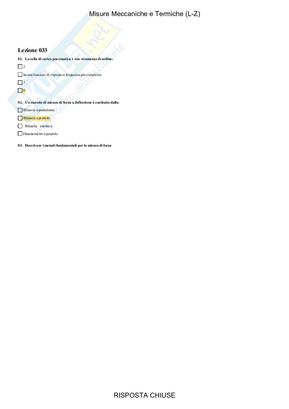 Misure meccaniche e termiche, LZ - Paniere compilato Pag. 41