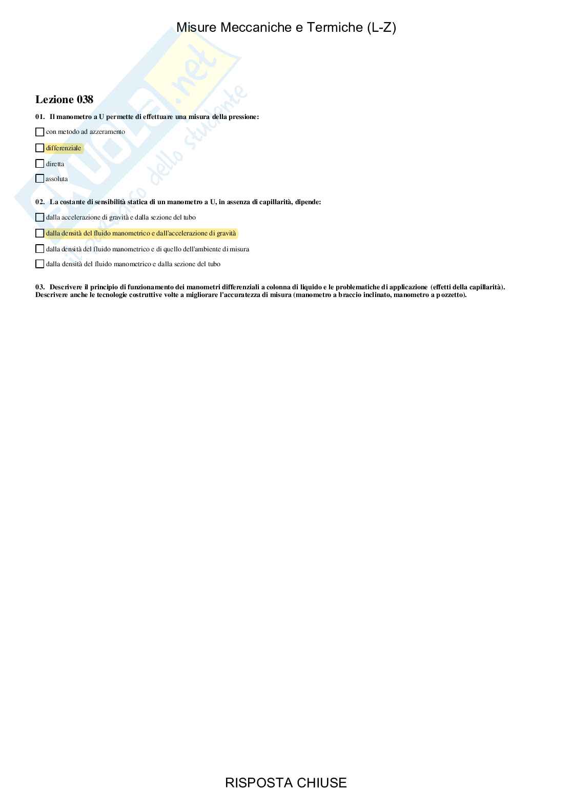 Misure meccaniche e termiche, LZ - Paniere compilato Pag. 46