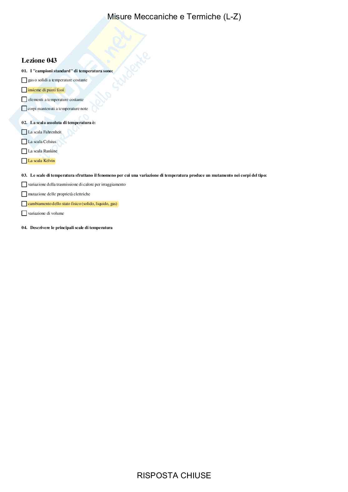 Misure meccaniche e termiche, LZ - Paniere compilato Pag. 51